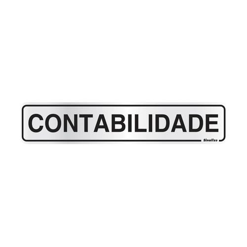 Placa Sinalize De Sinalizacao Contabilidade 5x25cm Elastobor 