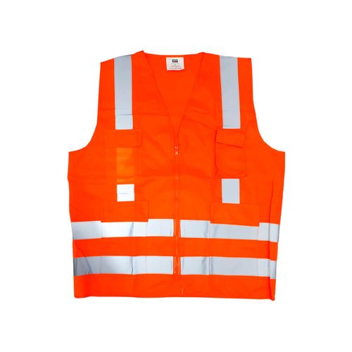 Colete Vicsa Sinalizacao Refletivo 4 Bolsos M Laranja Colete Vicsa Sinalizacao Refletivo 4 Bolsos M Laranja