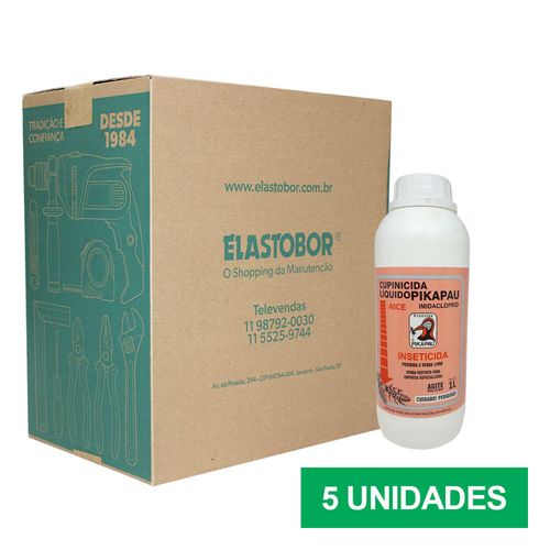 Cupinicida Pikapau Citromax Liquido 1L Kit Com 5 Unidades - Elastobor