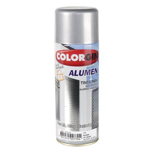 Tinta Spray Colorgin Alumen 350ML Alumínio - Elastobor