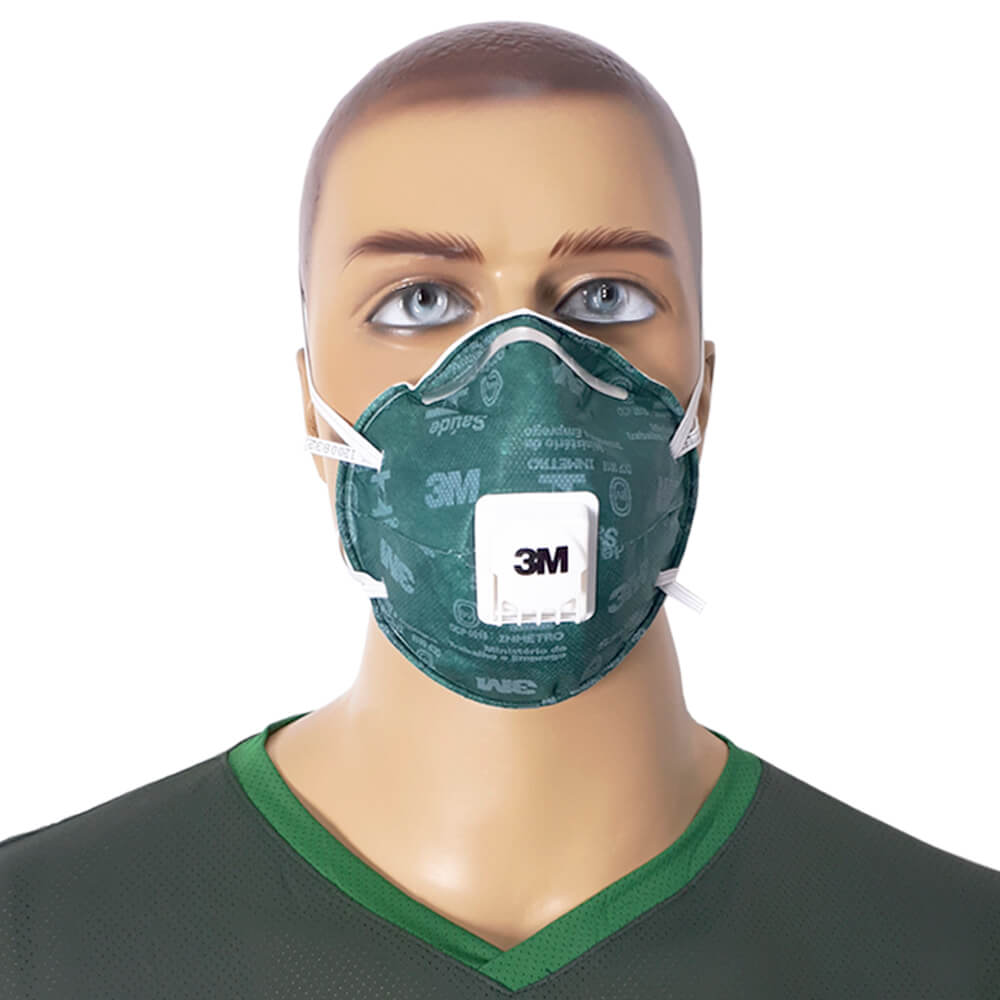 Mascara de Segurança 3M com Válvula PFF-2 8822 Verde - Elastobor
