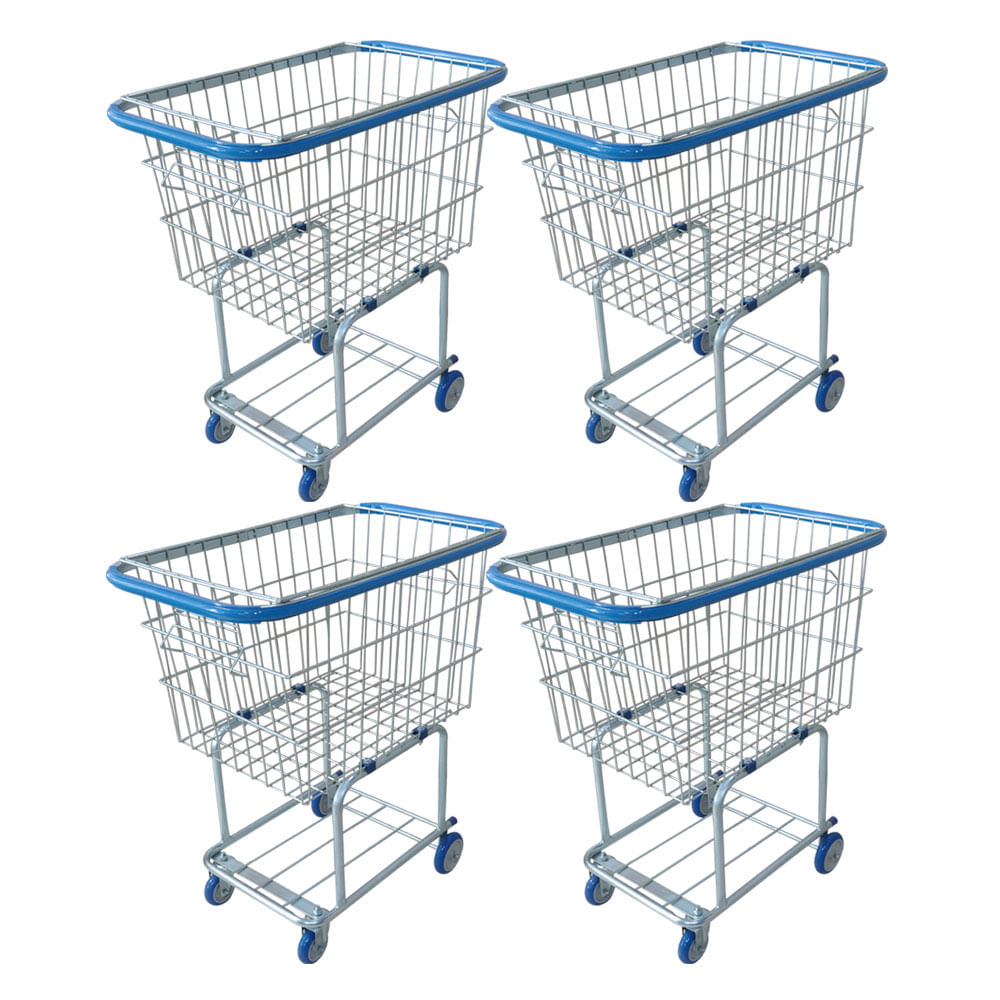 Carrinho Para Condomínio JSN G1 de Aço 140L Kit com 4UN