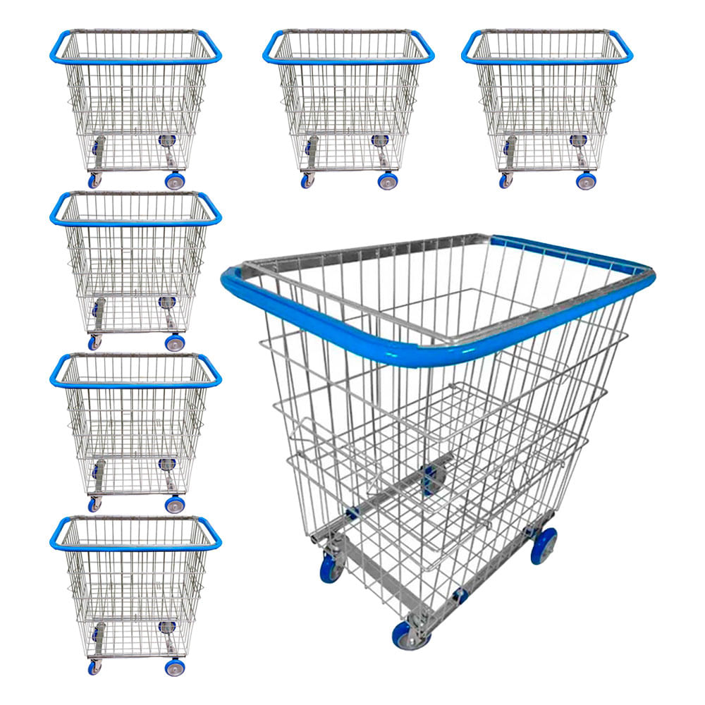 Carrinho Para Condomínio JSN G2 Repartição Lateral 215L 8UN