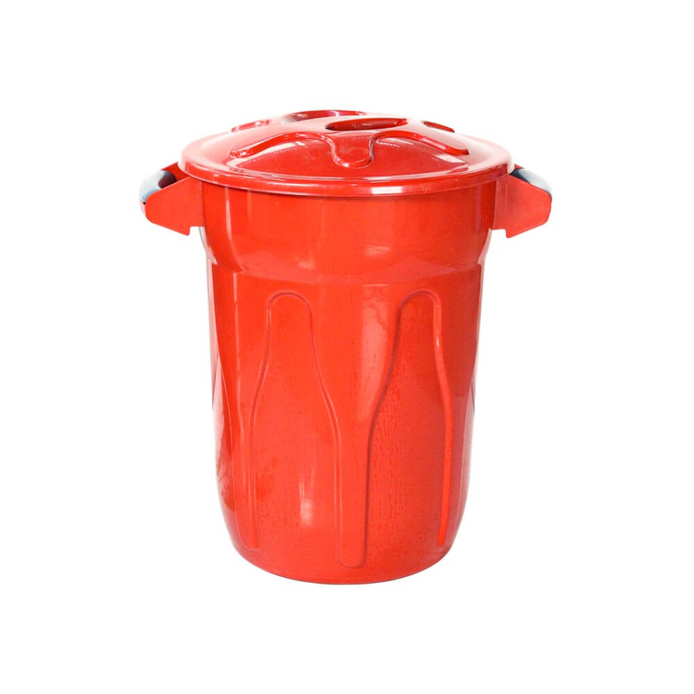 Lixeira Plástica JSN Com Tampa Sobreposta 20 Litros Vermelha