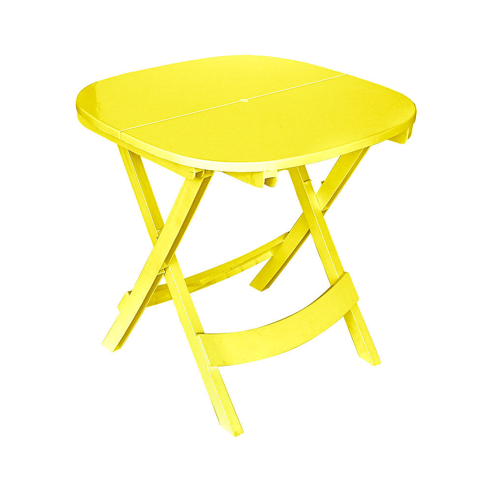 Mesa Dobrável Industrial Polietileno Reforçado Alta Resistência — Amarela