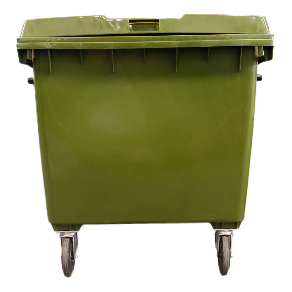 Contêiner de Lixo JSN em Plástico com Rodas 1000L Verde