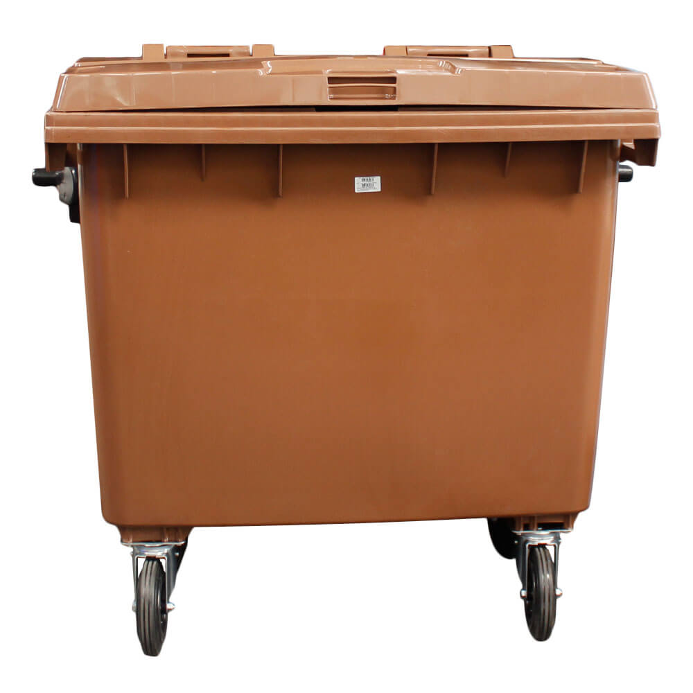 Contêiner de Lixo JSN em Plastico com Rodas 660 LT Marrom