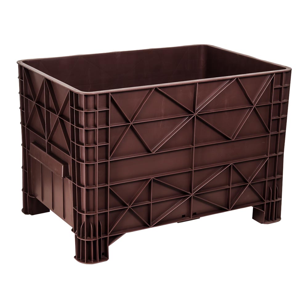 Caixa Plástica JSN Empilhável 370L Marrom