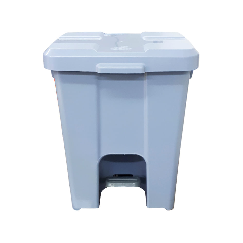 Lixeira JSN Plastica Quadrada com Pedal 15 Litros Cinza