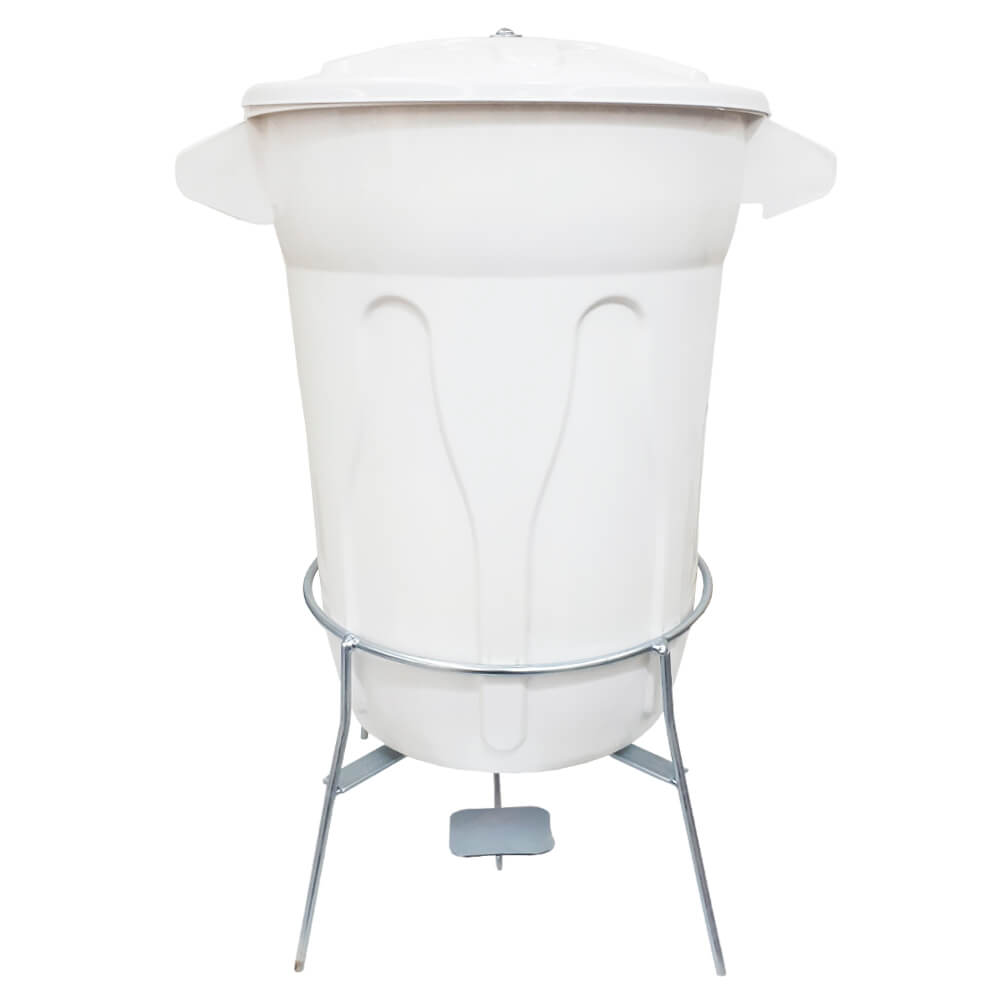 Lixeira Plastica JSN com Pedal em Aco 20 Litros Branca