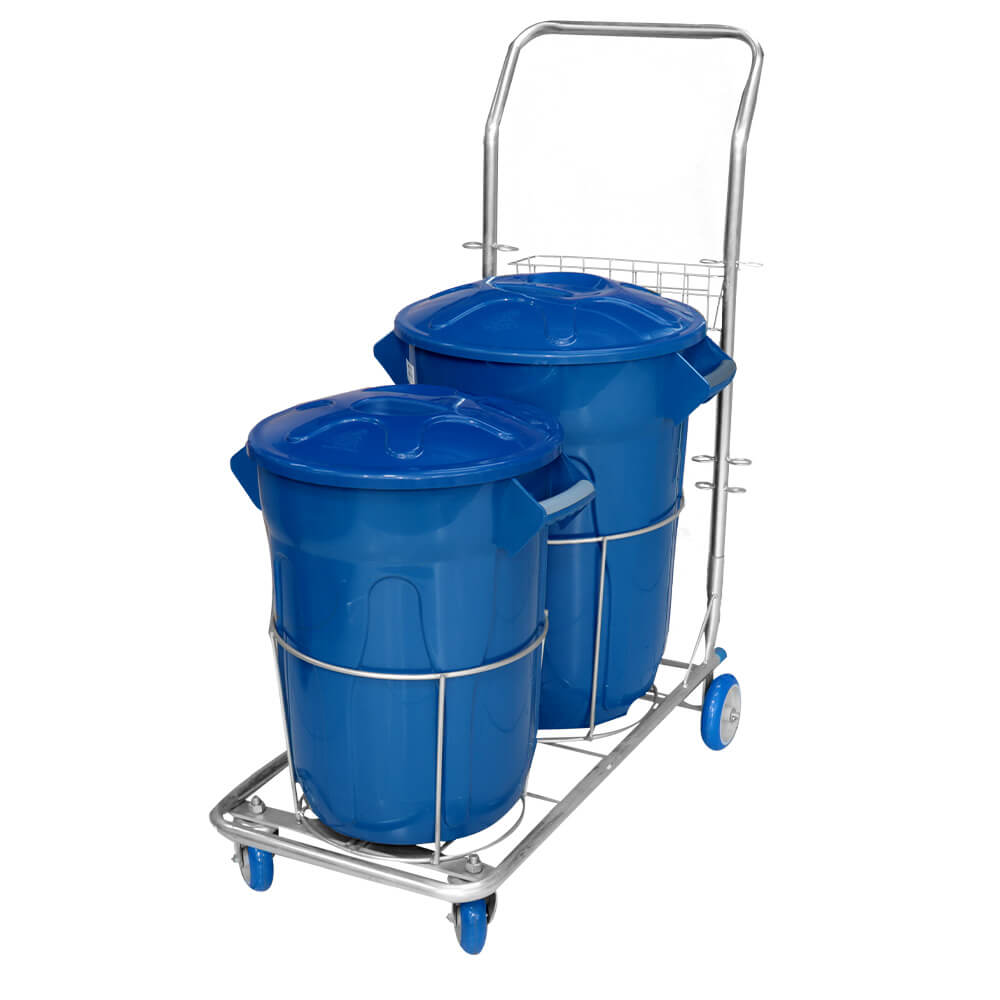 Carrinho Funcional Para Limpeza JSN G8 Com 2 Cesto 40/60 LT