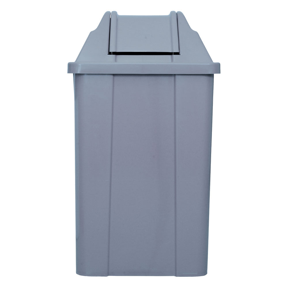 Lixeira Plástica JSN com Tampa Vai Vem Cinza 100 Litros