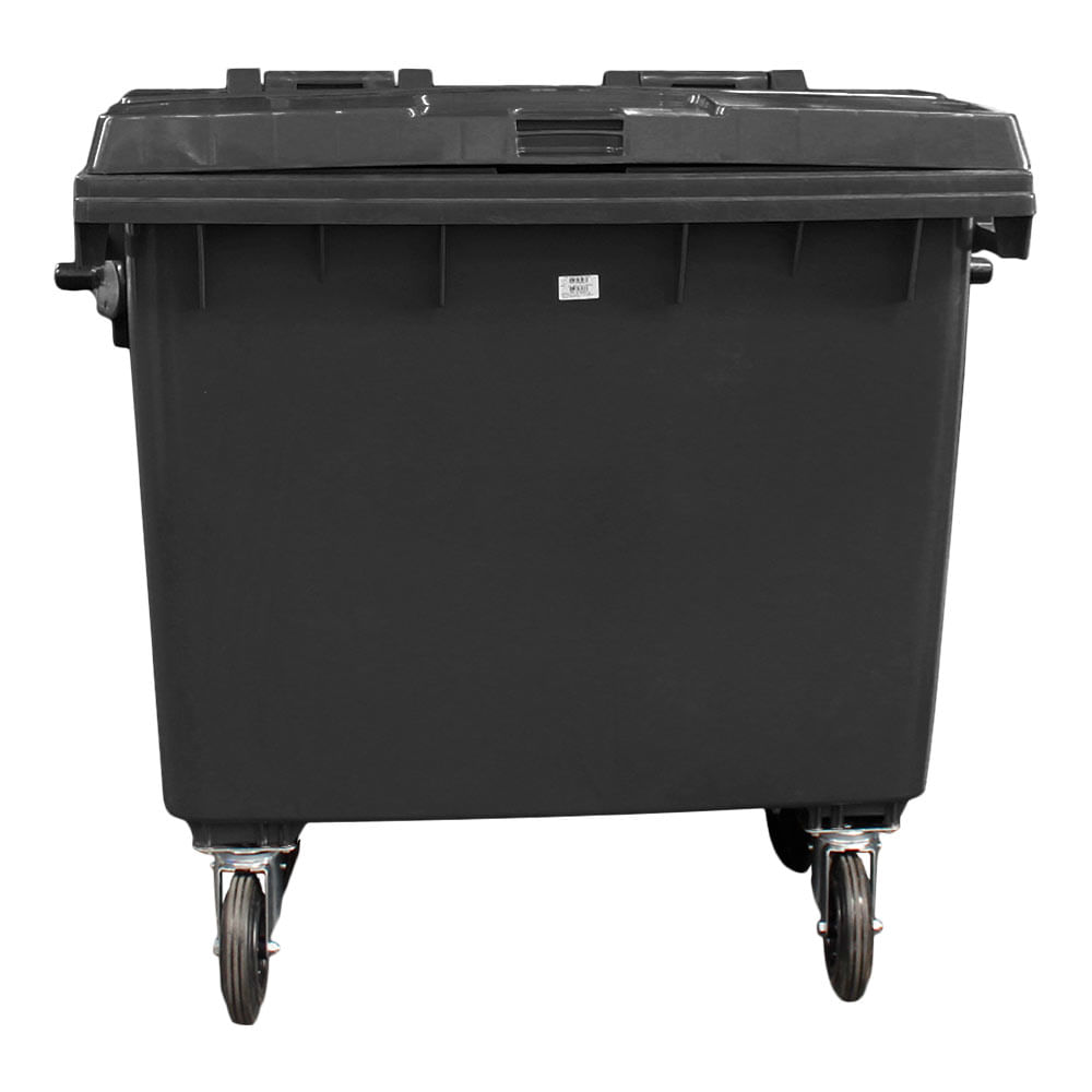 Contêiner de Lixo JSN em Plástico com Rodas 660 LT Preto