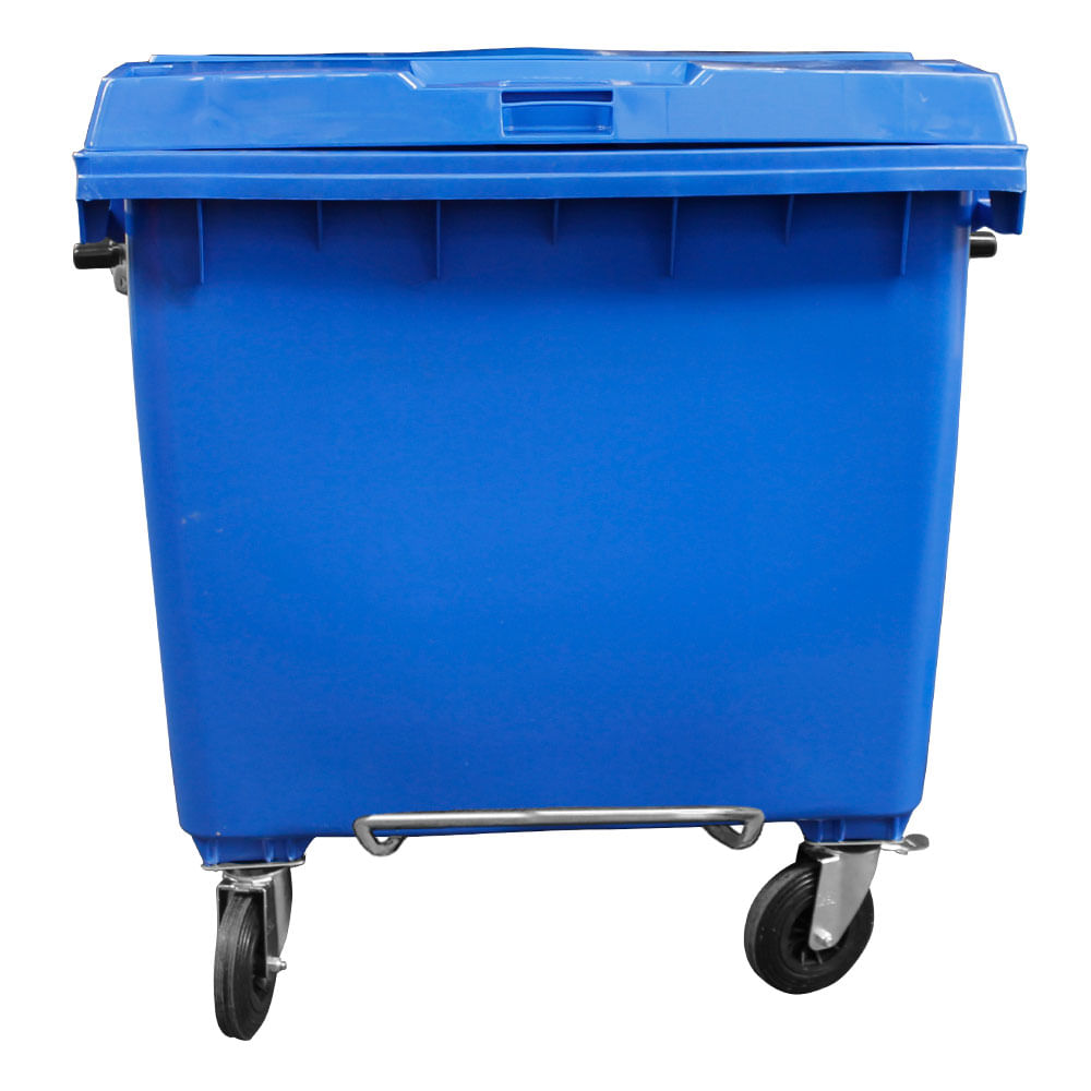 Contêiner de Lixo JSN em Plástico com Pedal 1000 LT Azul