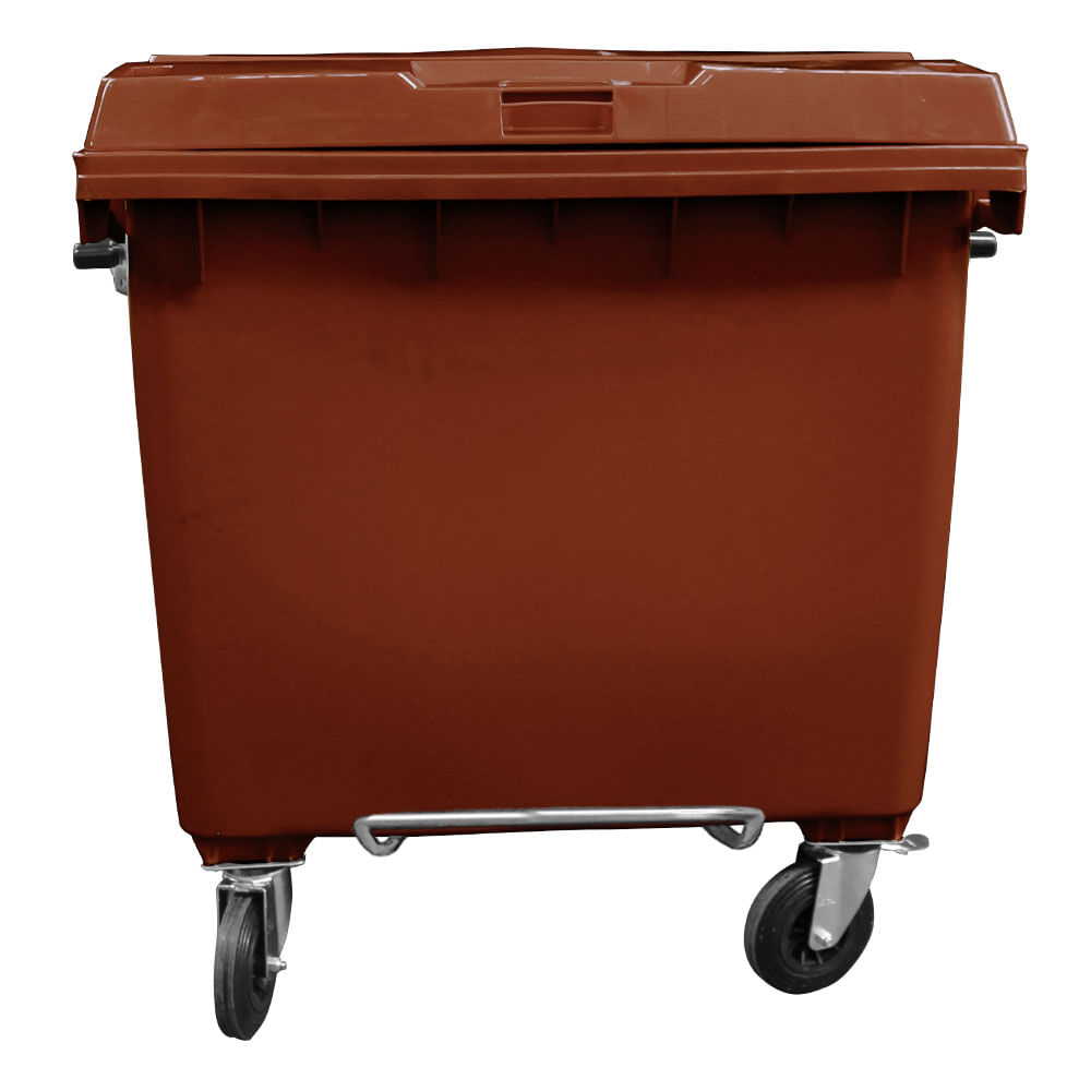 Contêiner de Lixo JSN em Plástico com Pedal 1000 LT Marrom