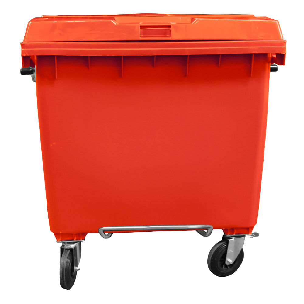 Contêiner de Lixo JSN em Plástico com Pedal 1000 LT Vermelho