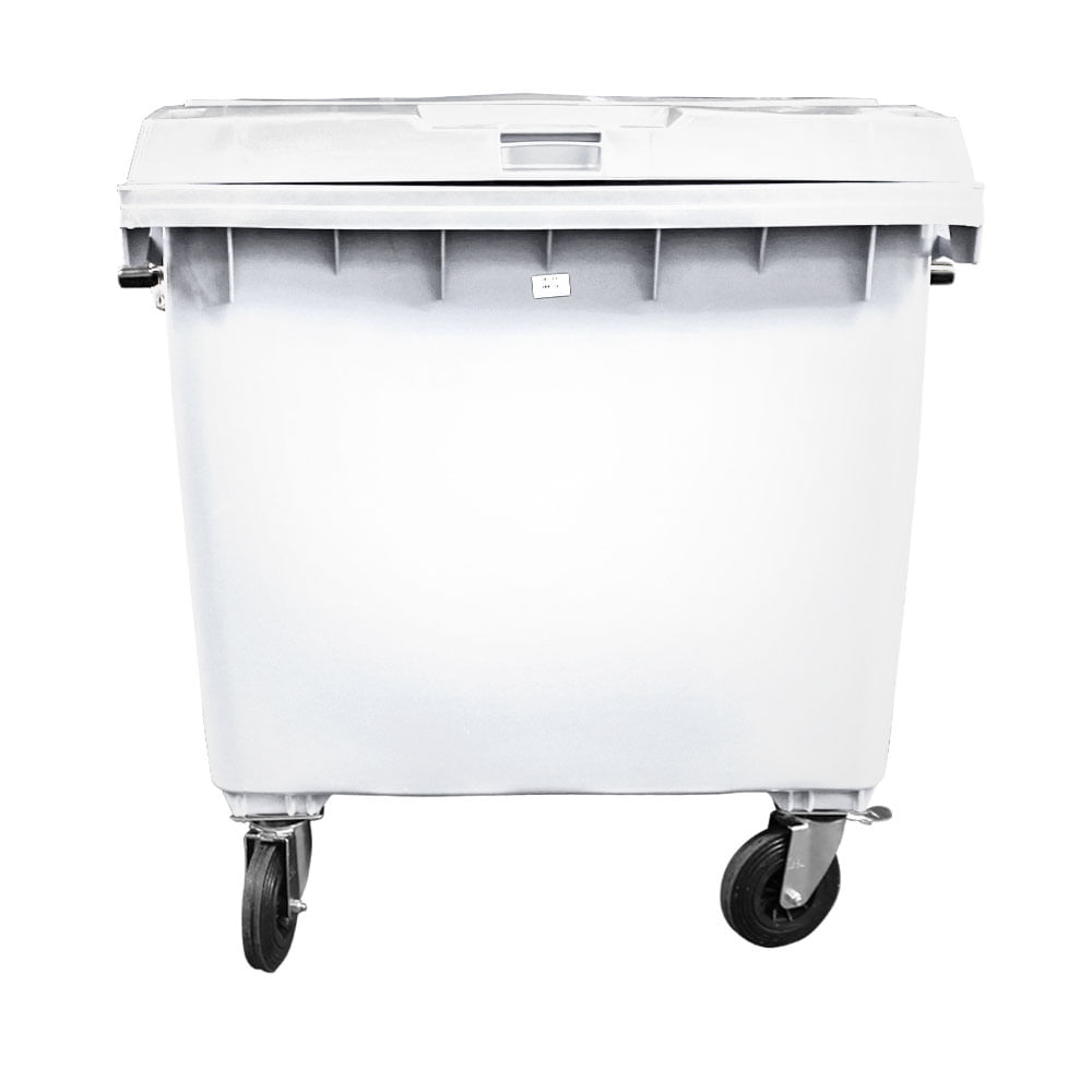 Contêiner de Lixo JSN em Plástico com Rodas 1000 LT Branco