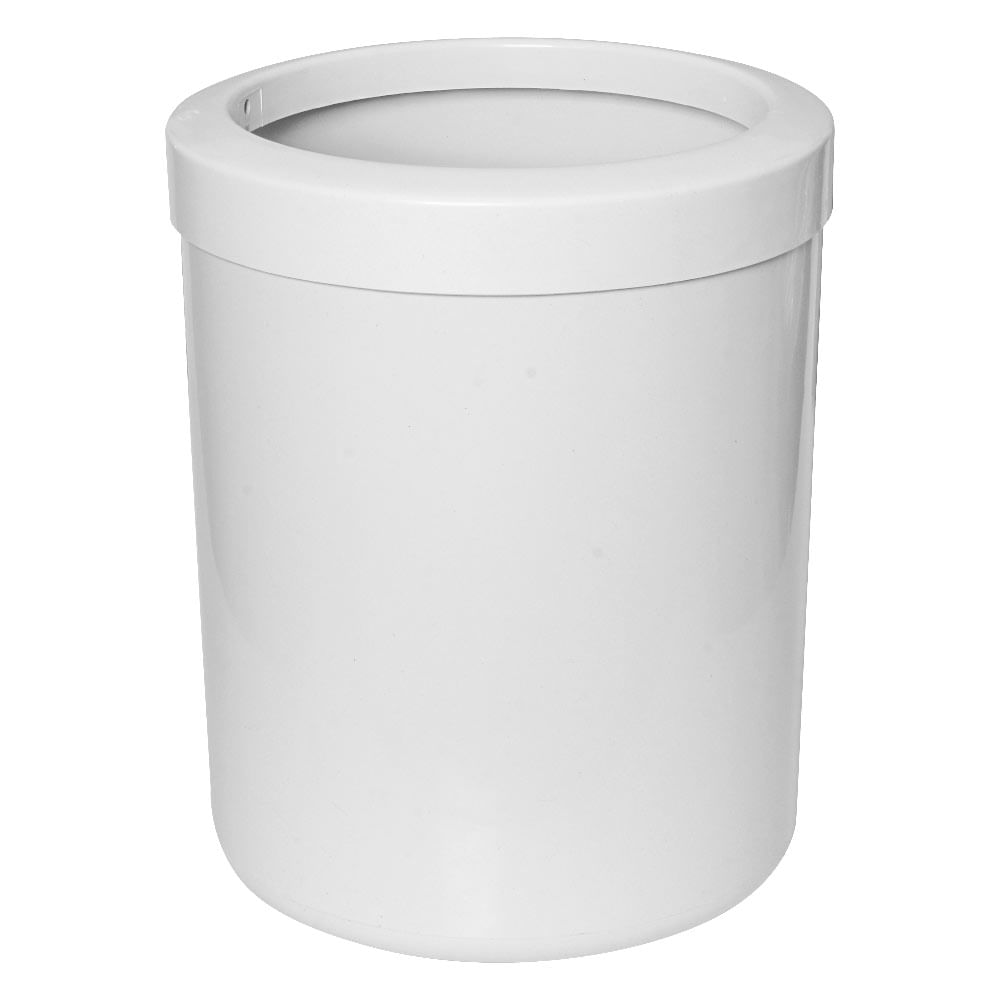 Lixeira Plástica JSN Com Aro 12 Litros Branca
