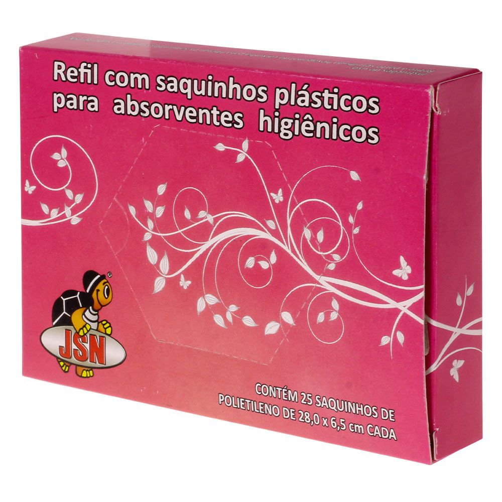 Refil Saquinho Higiênico para Descarte de Absorventes Femininos 25 Unidades