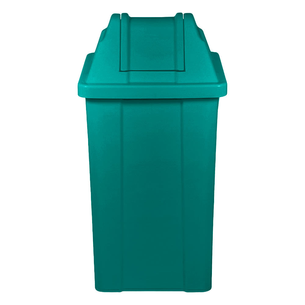 Lixeira Plástica JSN com Tampa Vai Vem Verde 25 Litros