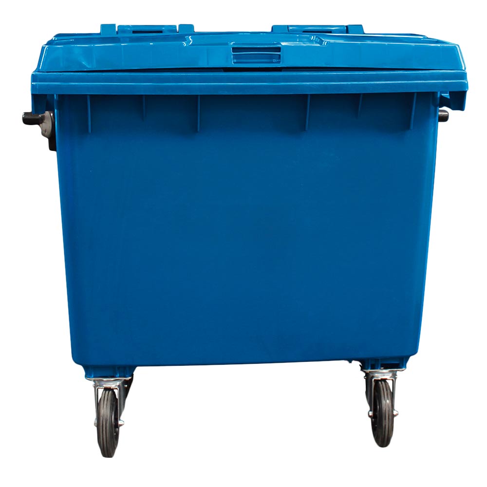 Contêiner de Lixo JSN em Plástico com Rodas 660L Azul