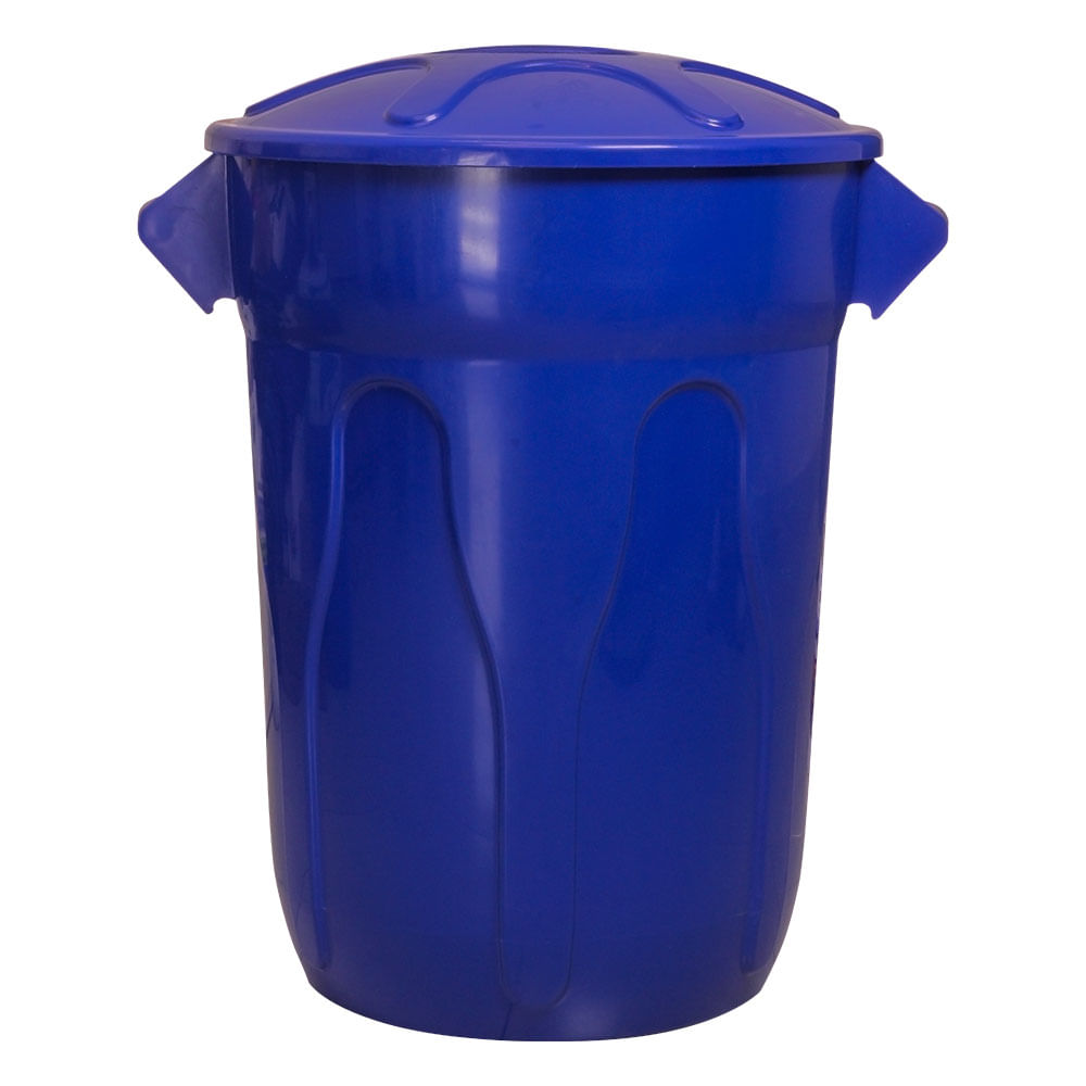Lixeira Plástica JSN CR60A com Tampa 60 Litros Azul