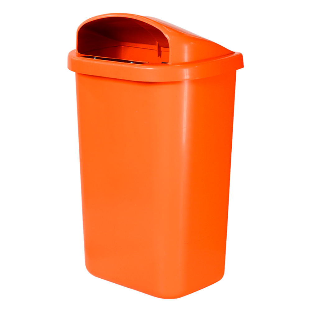 Lixeira Individual JSN para Coleta Seletiva com 50L Laranja