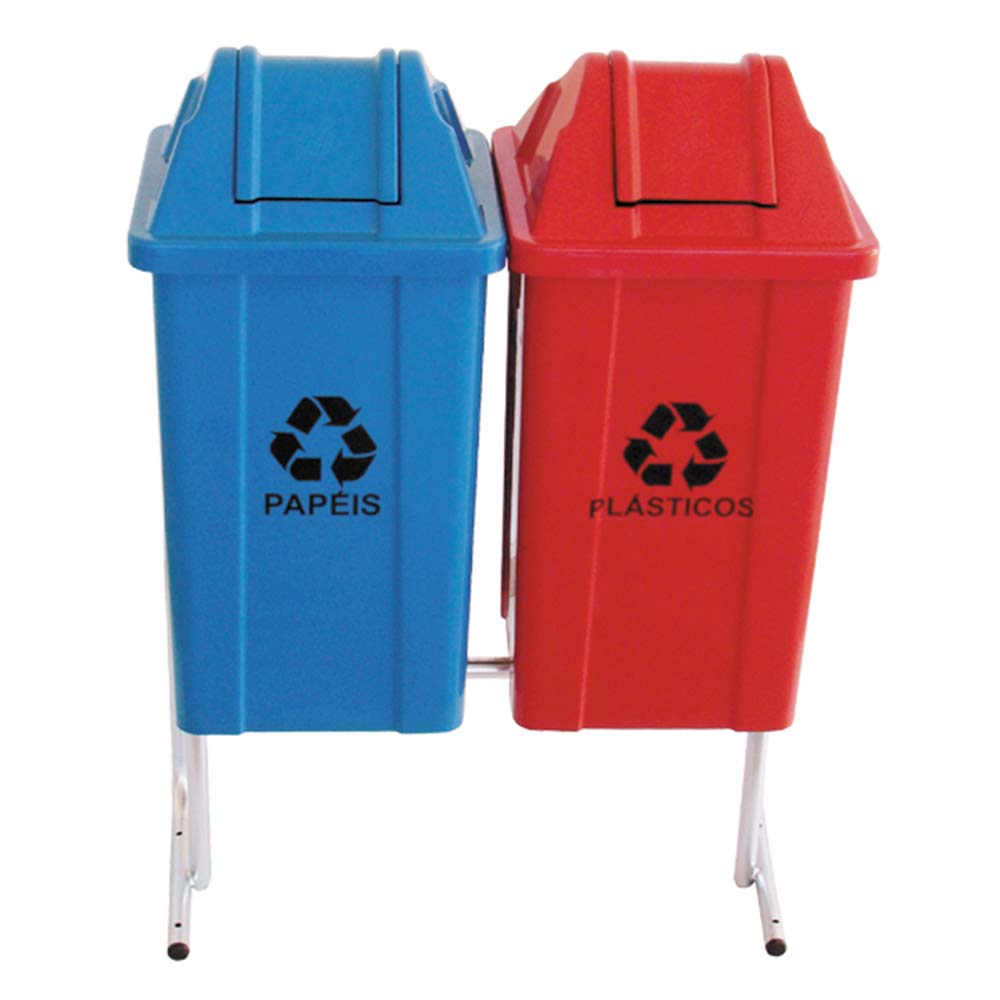 Conjunto para Coleta Seletiva JSN 2 Cestos ST14 60LT