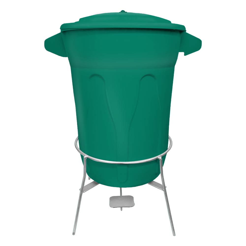 Lixeira Plastica JSN com Pedal em Aço 20 Litros Verde