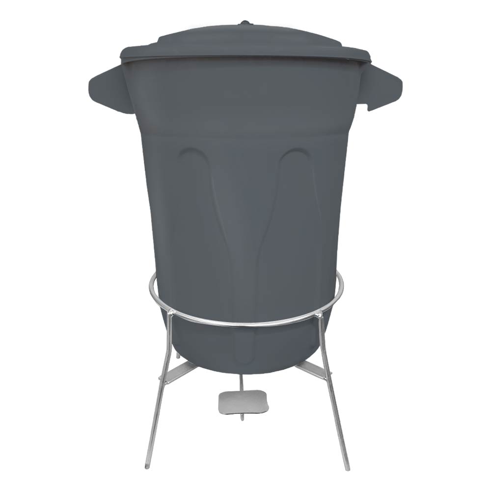 Lixeira Plastica JSN com Pedal em Aço 20 Litros Cinza