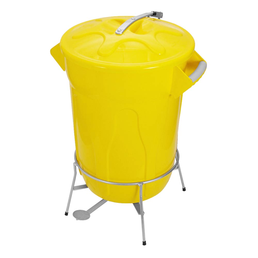 Lixeira Plástica com Pedal em Aço JSN Amarela 40 Litros