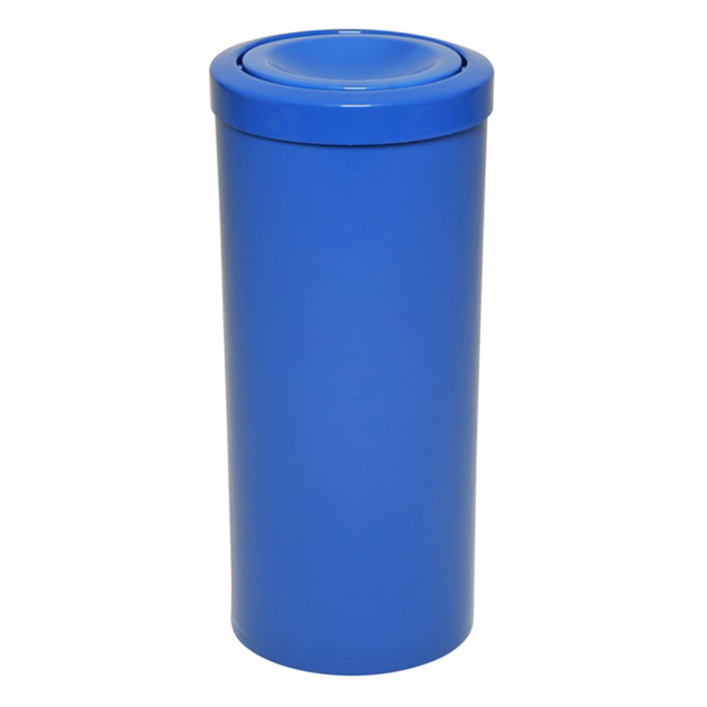 Lixeira Plástica JSN com Tampa Meia Esfera Azul 22 Litros