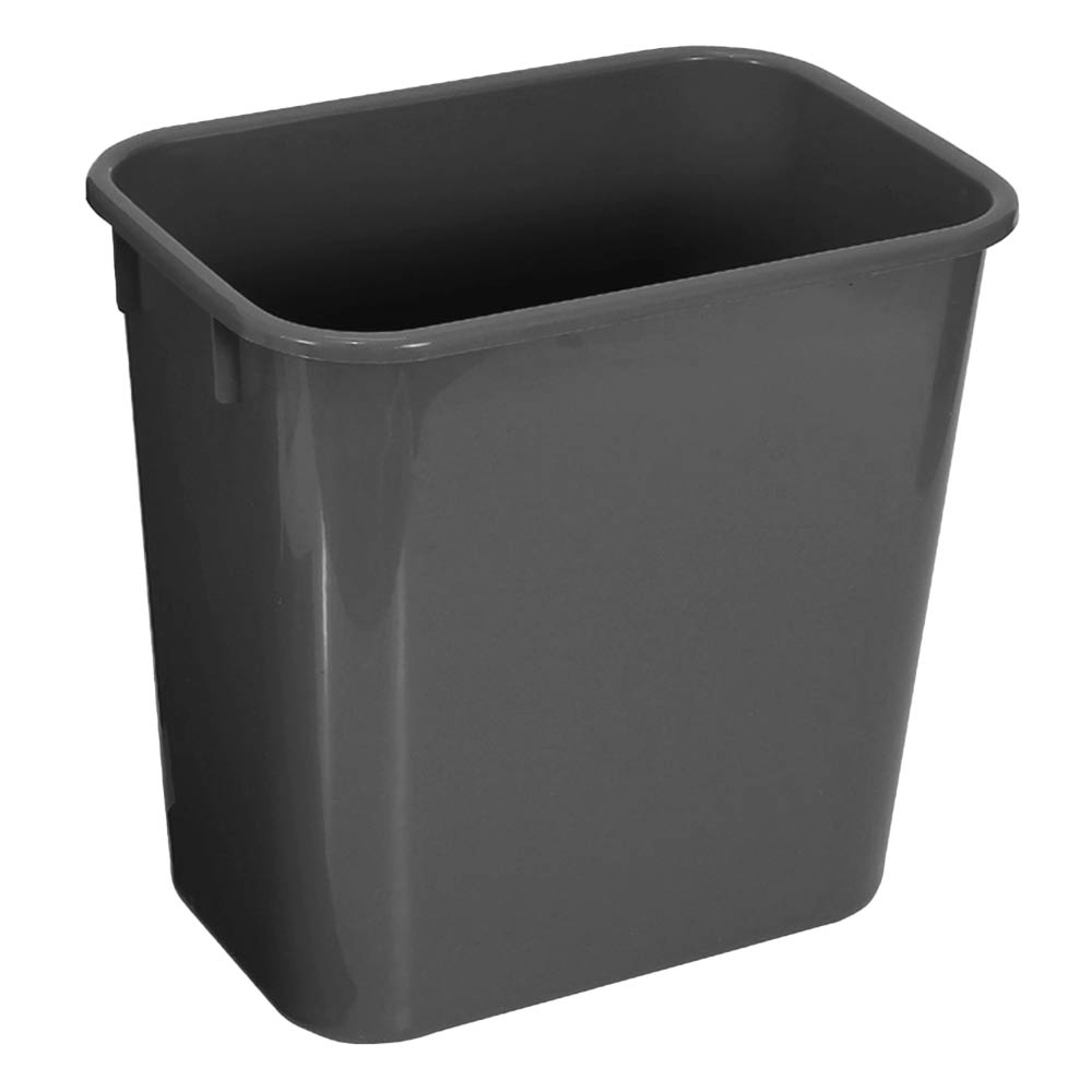 Lixeira Plástica JSN Retangular sem Tampa 12 Litros Cinza