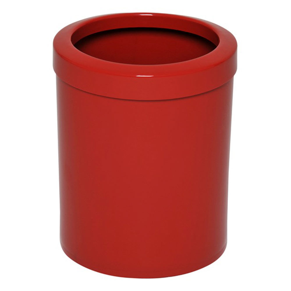 Lixeira Plástica JSN Com Aro 12 Litros Vermelha