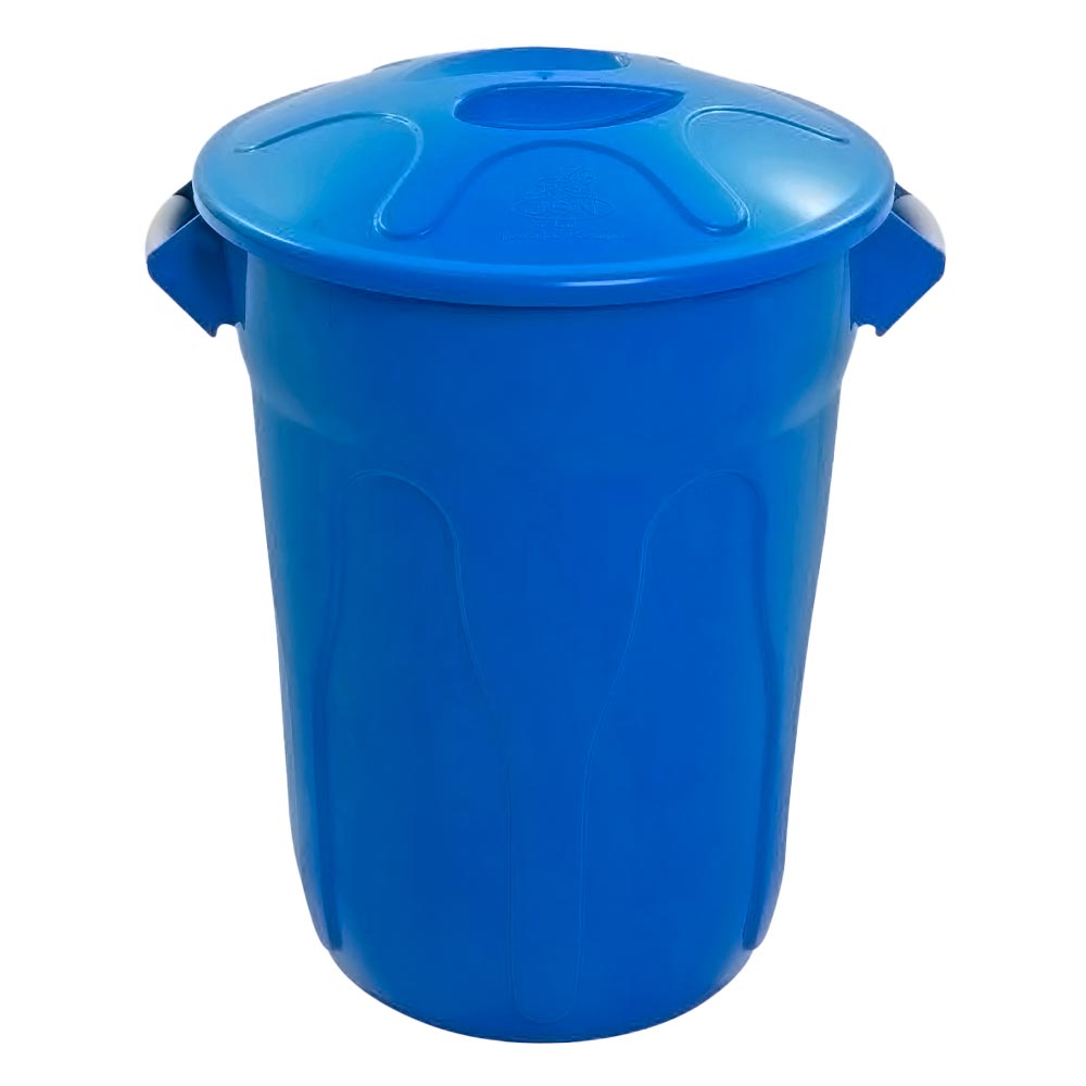 Lixeira Plástica JSN Com Tampa Sobreposta 40 Litros Azul