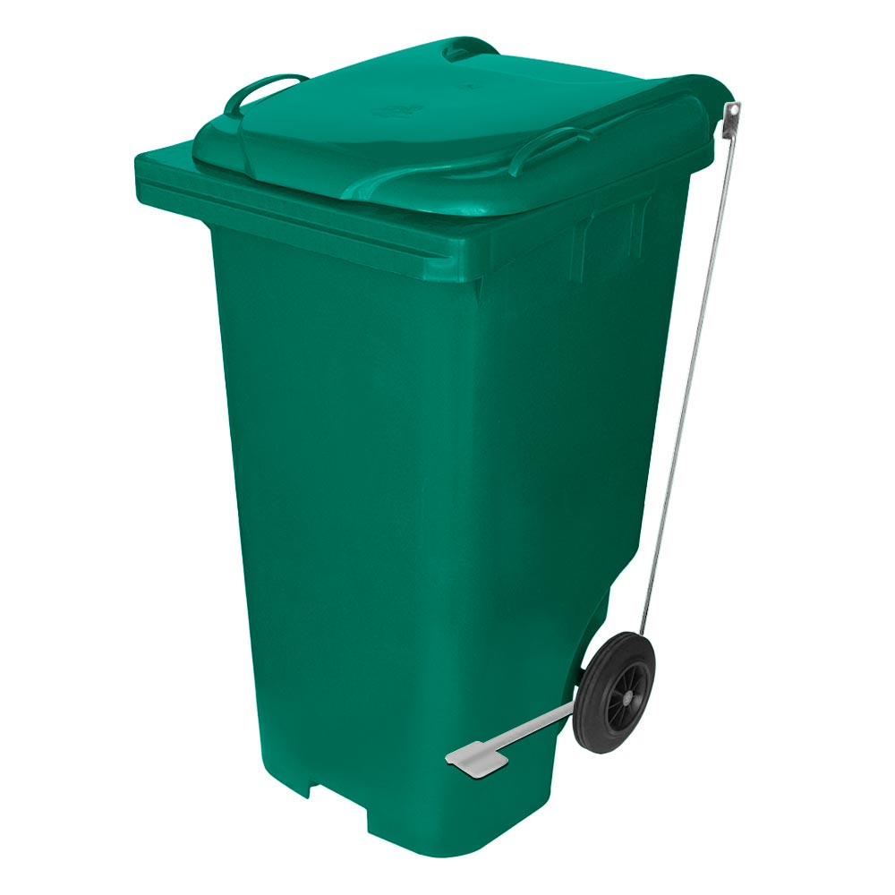 Contêiner de Lixo JSN em Plástico com Pedal 240L Verde