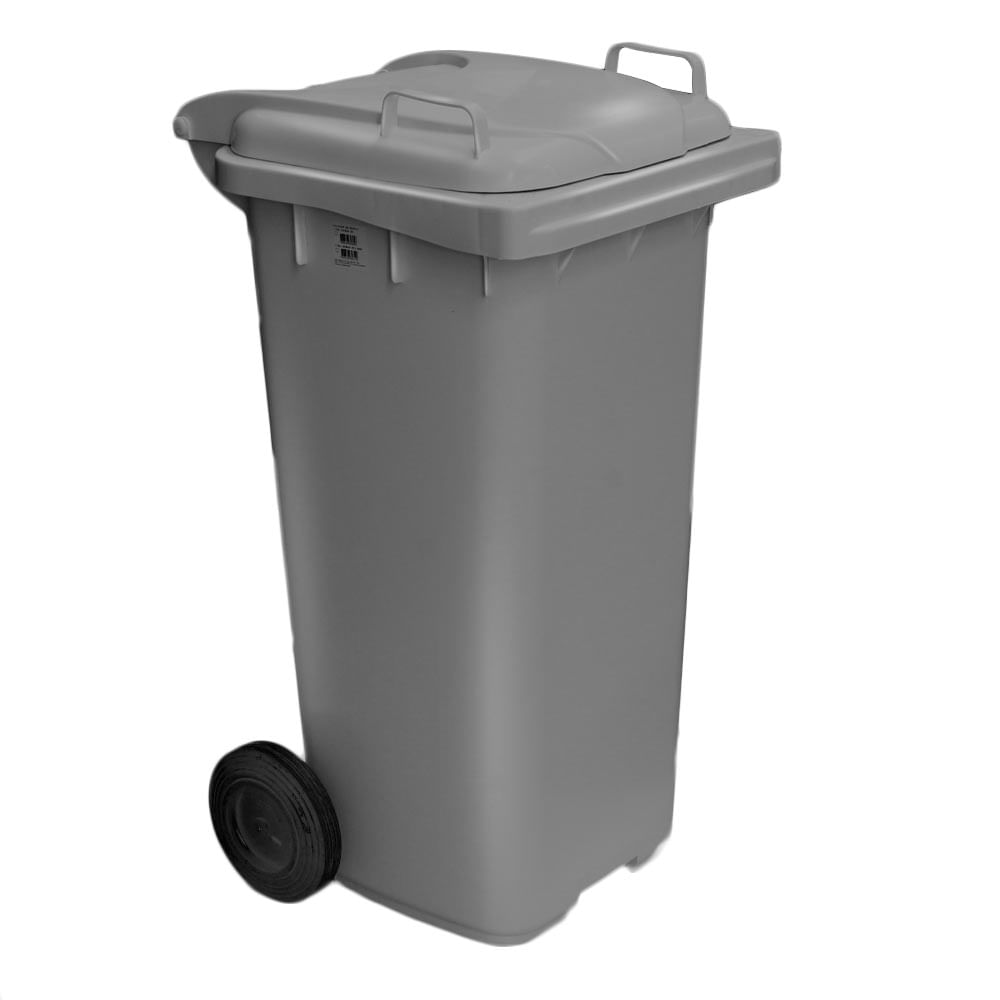 Contêiner de Lixo JSN em Plastico com Rodas 120 LT Cinza
