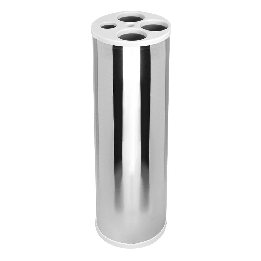 Lixeira Inox para Copos JSN 5 Tubos Água e Café 30l Branca