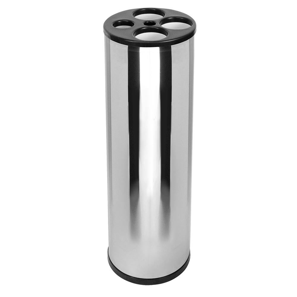 Lixeira Inox para Copos JSN 5 Tubos Água e Café 30l Preta