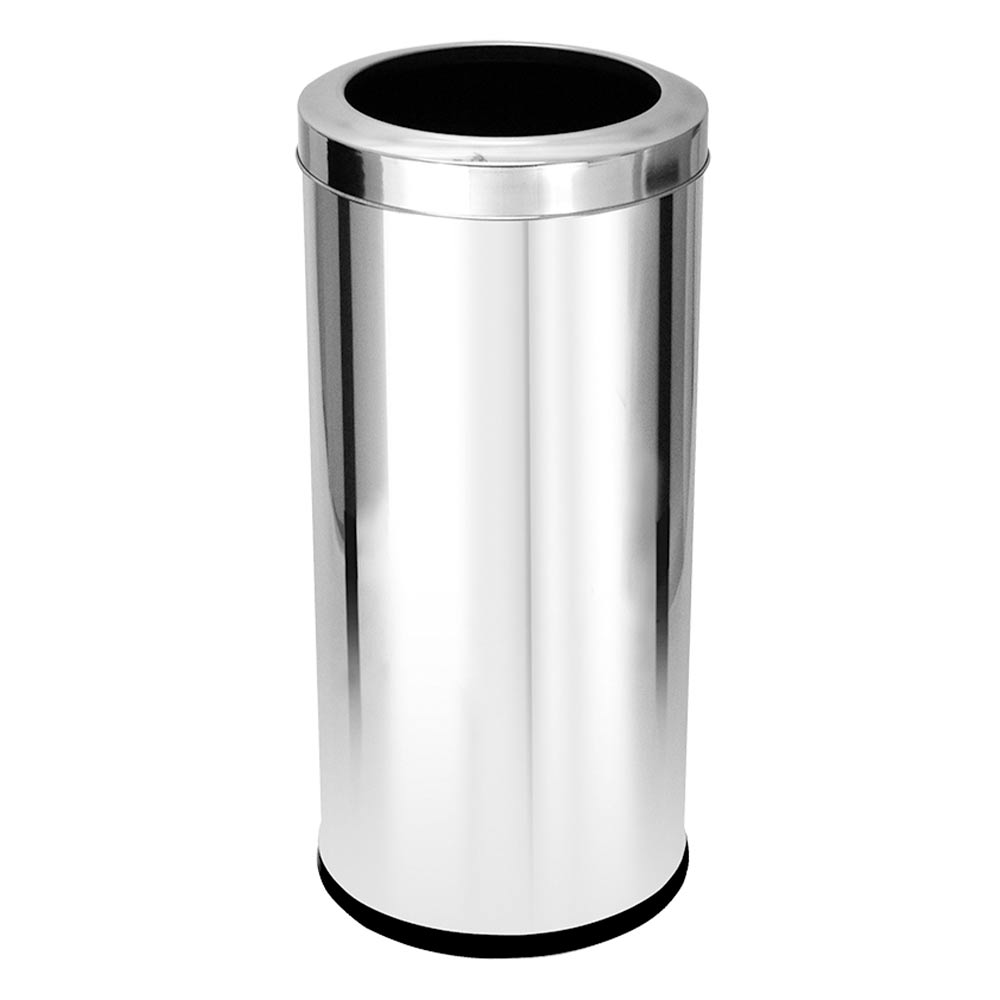 Lixeira em Aço Inox JSN Com Aro 22 Litros