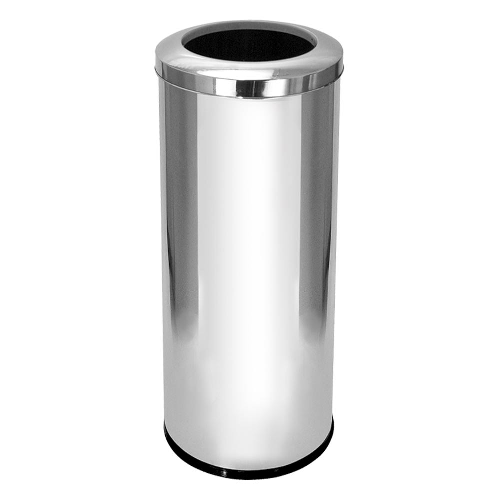 Lixeira em Aço Inox JSN Com Aro 50 Litros