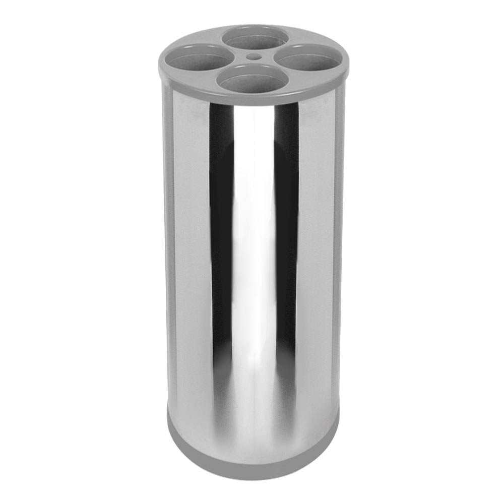 Lixeira Inox para Copos JSN 5 Tubos Água 22l Cinza