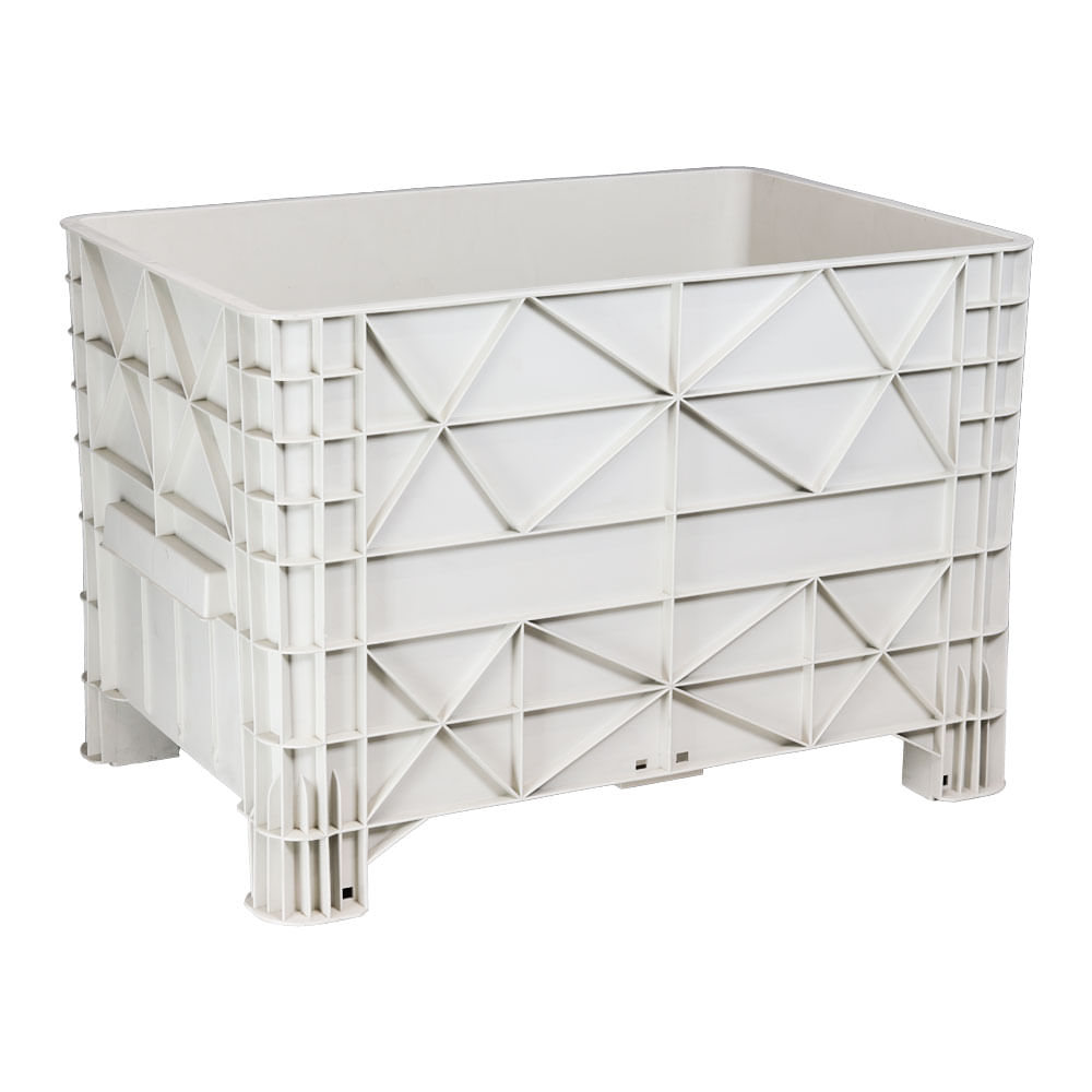 Caixa Plástica JSN Empilhável 370L Branca