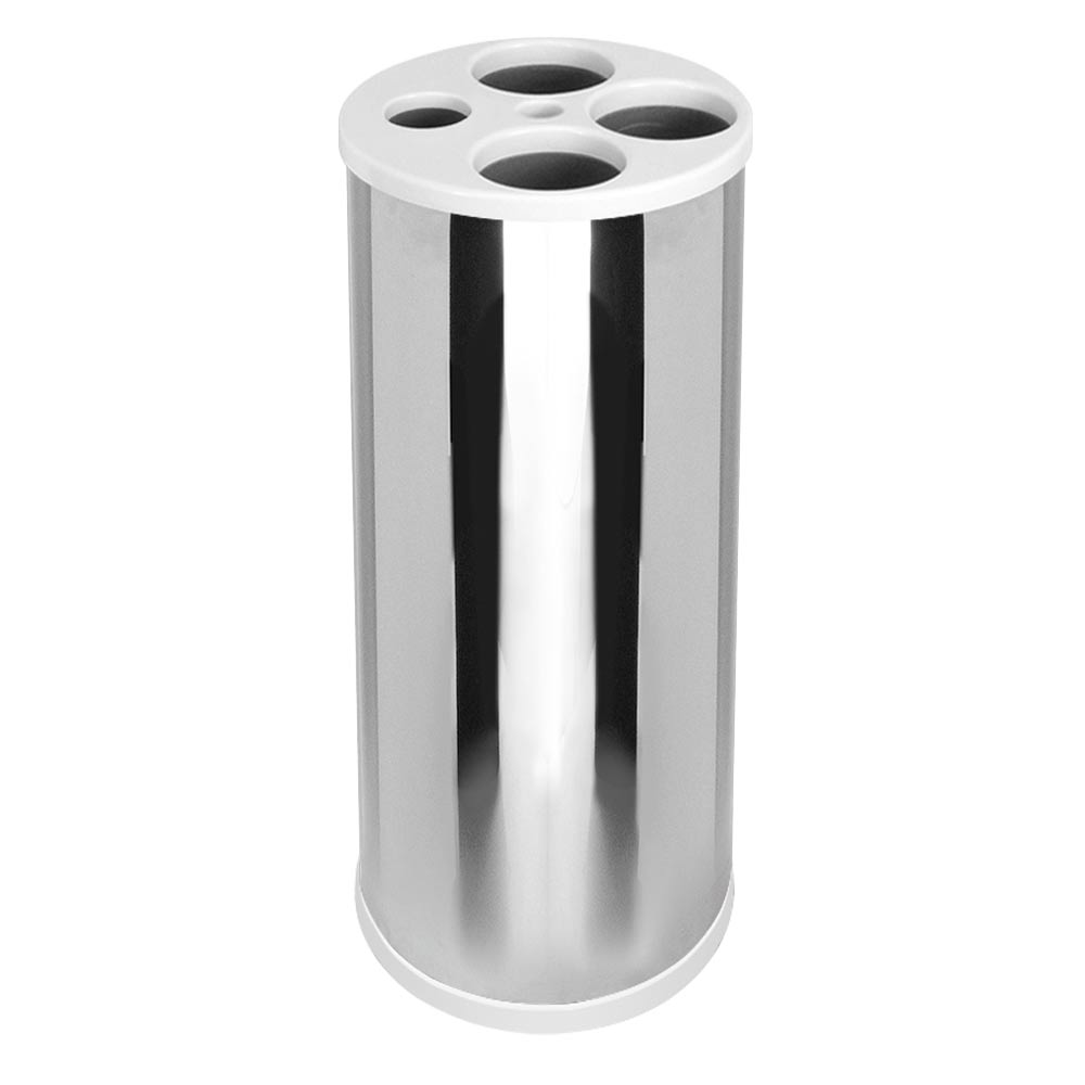 Lixeira Inox para Copos JSN 5 Tubos Água e Café 22l Branca