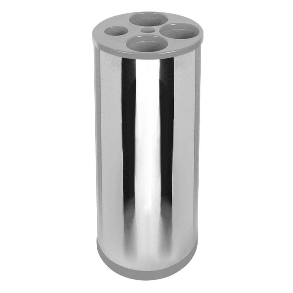Lixeira Inox para Copos JSN 5 Tubos Água e Café 22l Cinza
