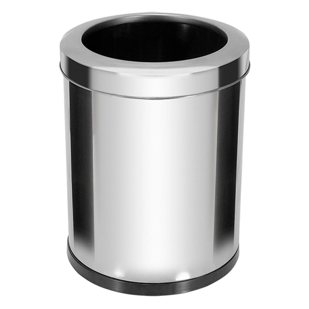 Lixeira em Aço Inox JSN Com Aro 13,5 Litros