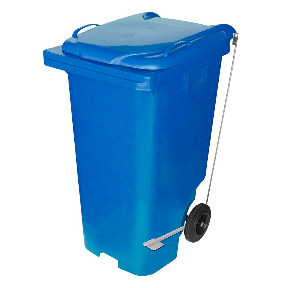 Contêiner de Lixo JSN em Plástico com Pedal 240L Azul