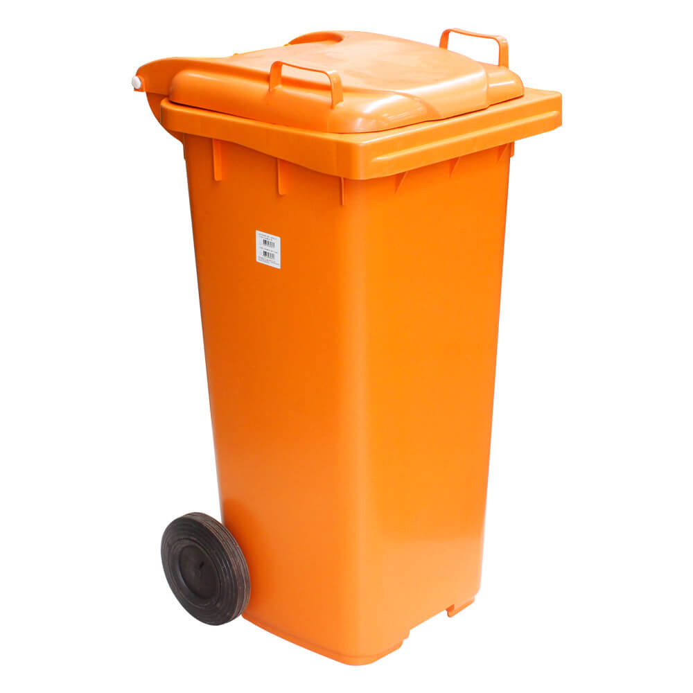 Contêiner de Lixo JSN em Plastico com Rodas 120 LT Laranja