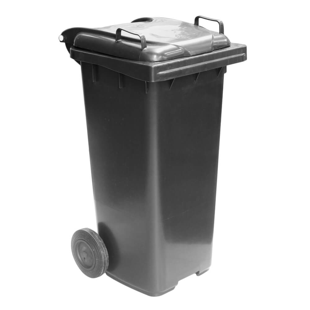 Contêiner de Lixo JSN em Plástico com Rodas 120 LT Preto