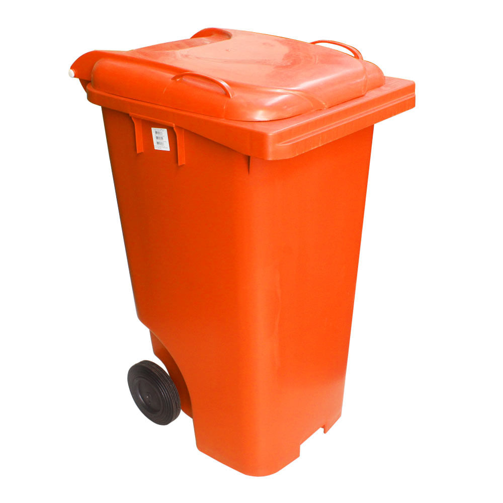 Contêiner de Lixo JSN em Plastico com Rodas 240 LT Laranja